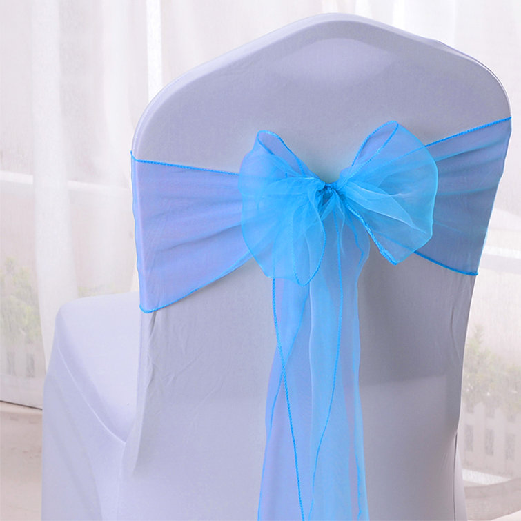 ANMINY Chair Cover Sashes Bows Ribbon Tie Decor Wayfair